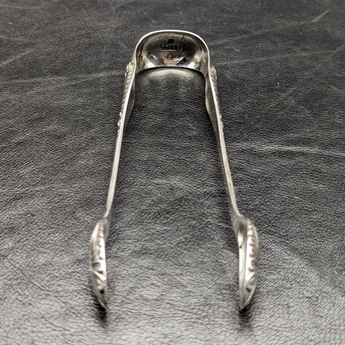 1864 British Antique Sterling Silver Sugar Tong Scotland